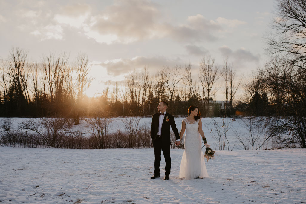 Afterwedding im tiefen Schnee