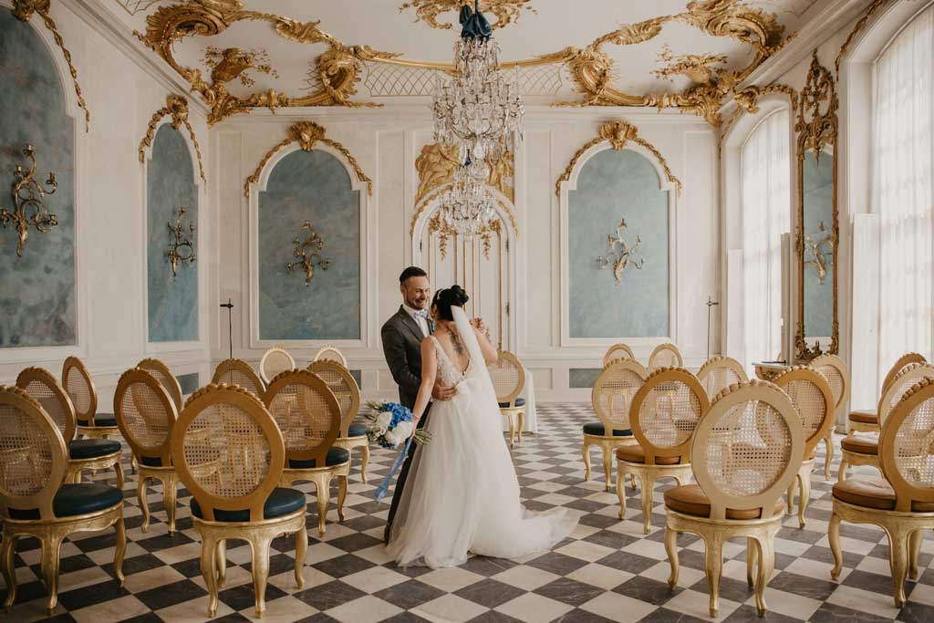 Standesamt in den neuen Kammern blauer Salon Hochzeitsfotos hochzeitsfotograf berlin Potsdam Brandenburg standesamtliche trauung